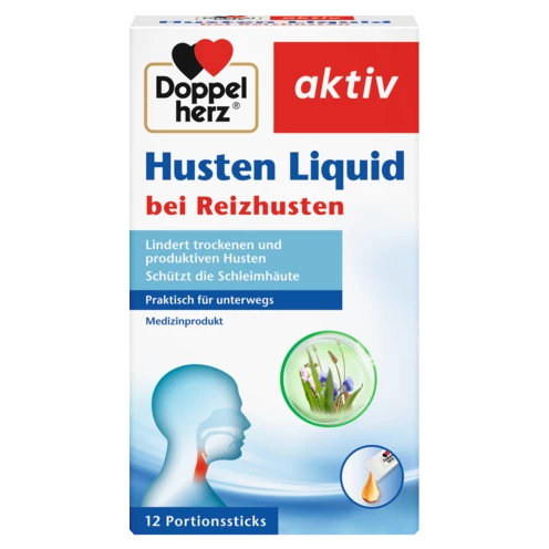 Abbildung der Produktverpackung Doppelherz aktiv Husten Liquid Frontansicht